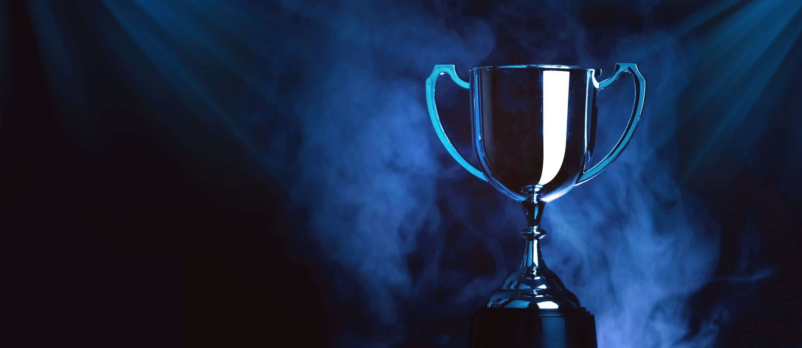 Silver,Trophy,Award,Competition,With,Smoke,In,The,Dark,, for Best Place to Work SRM